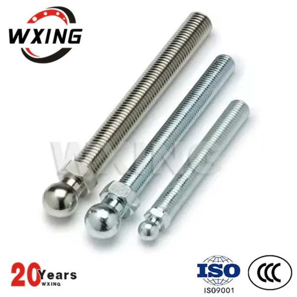 जिंक-प्लेटेड स्टील स्टेम और स्टेनलेस स्टील हेक्सागोनल बोल्ट यूनिवर्सल राउंड बॉल हेड स्क्रू